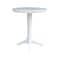 International Concepts Round 36 in Round Top Pedestal Table, 40.9 inH, White, 36 in W, 36 in L, 40.9 in H, Wood, White K08-36RT-27B-6B-2 - alternate 2